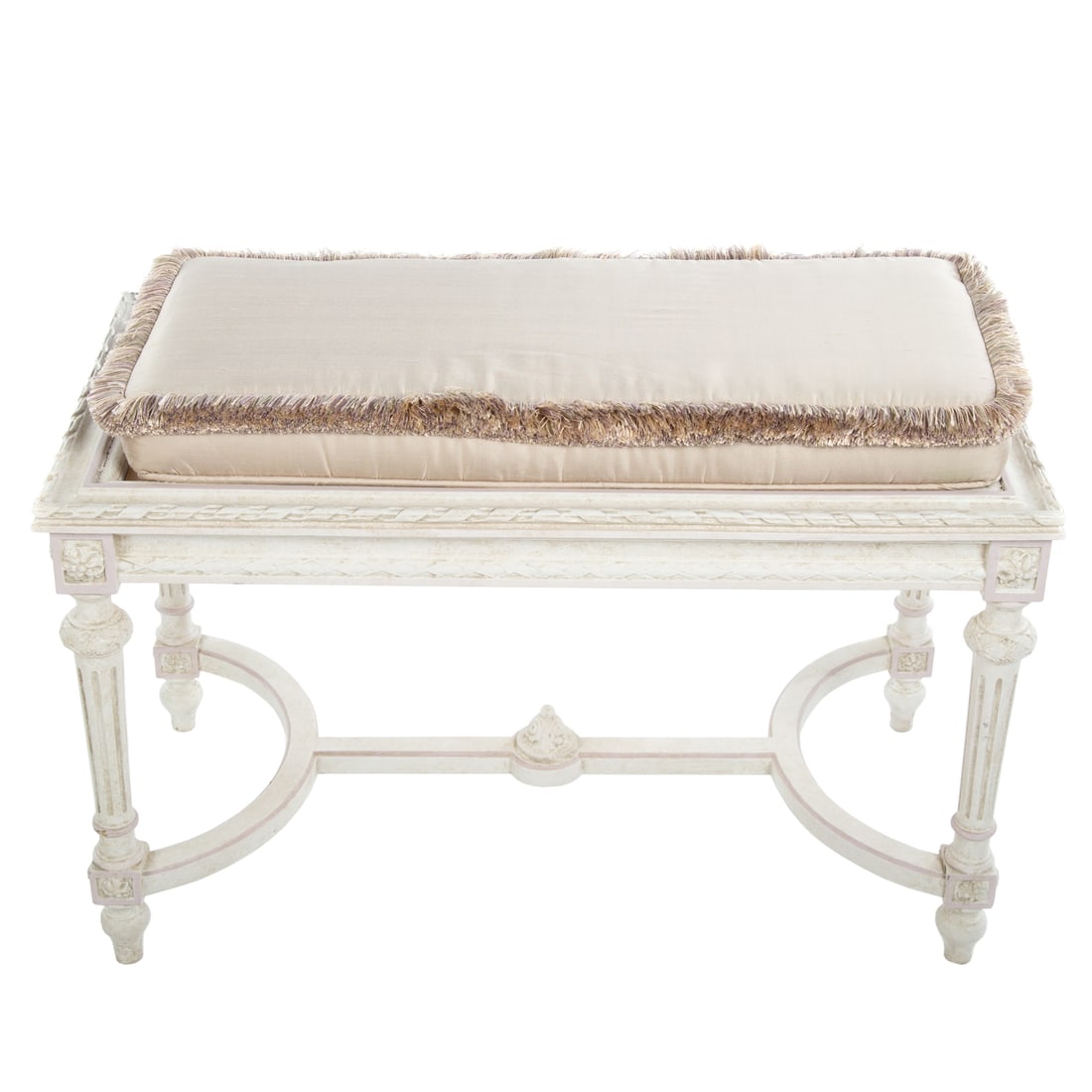 Regency Style Painted Wood Window Bench (1 of 3)