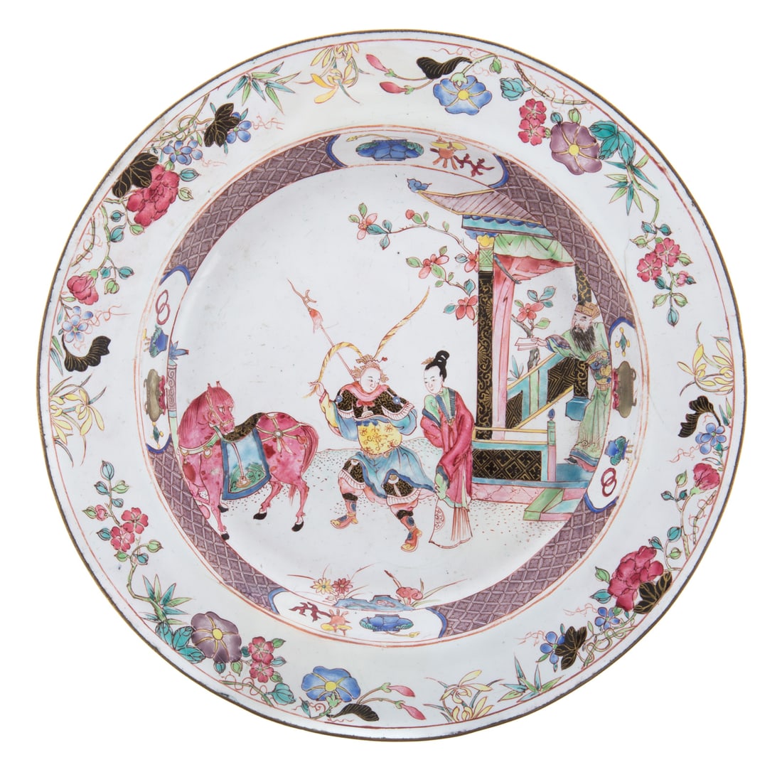 Chinese Canton Enamel Soup Plate (1 of 3)