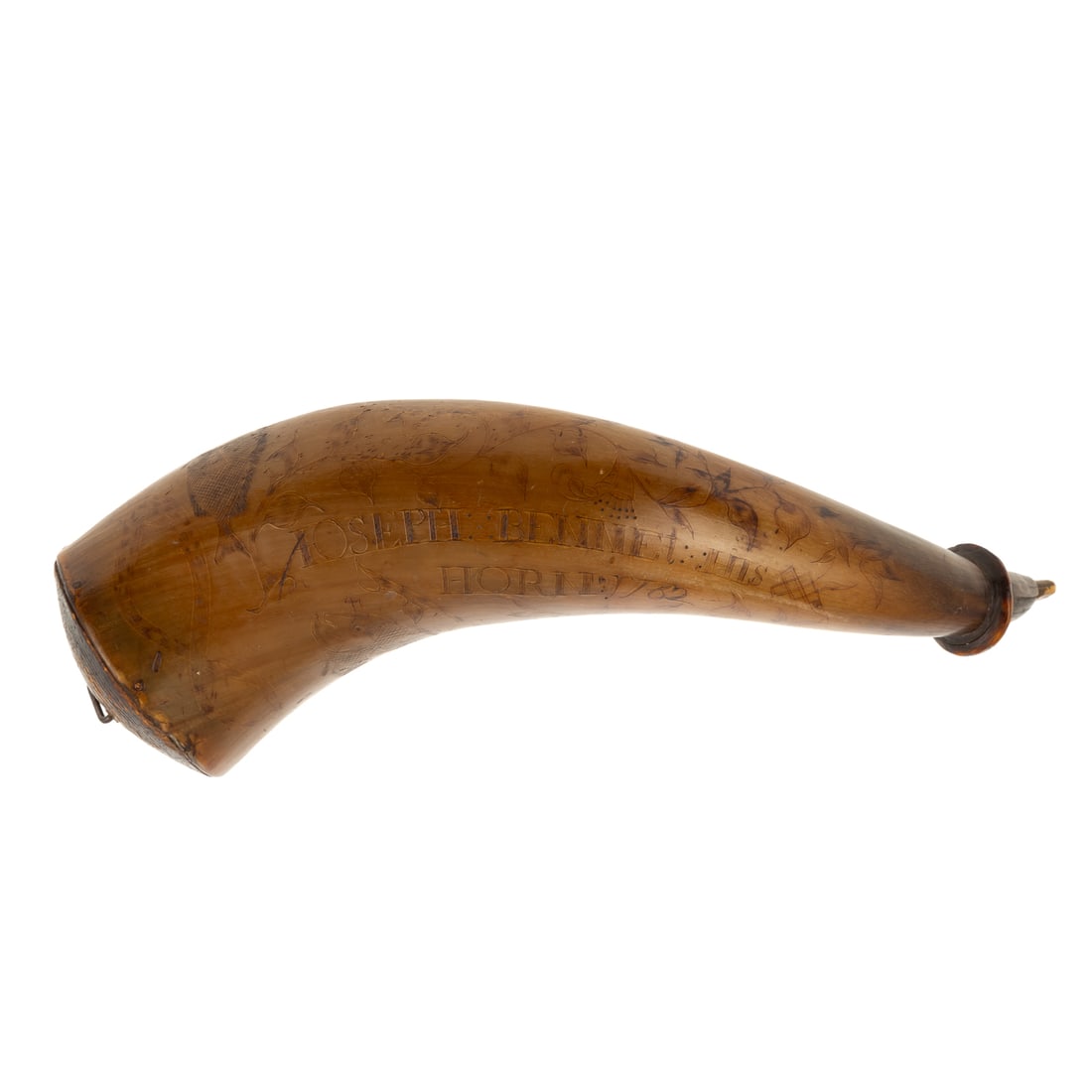 American Engraved Powder Horn, Lake George School (1 of 7)
