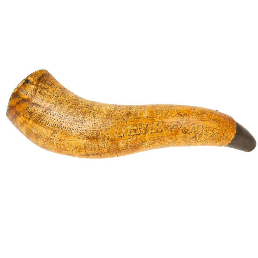 American Engraved Powder Horn, Ft. Niagara, c.1760 (1 of 6)