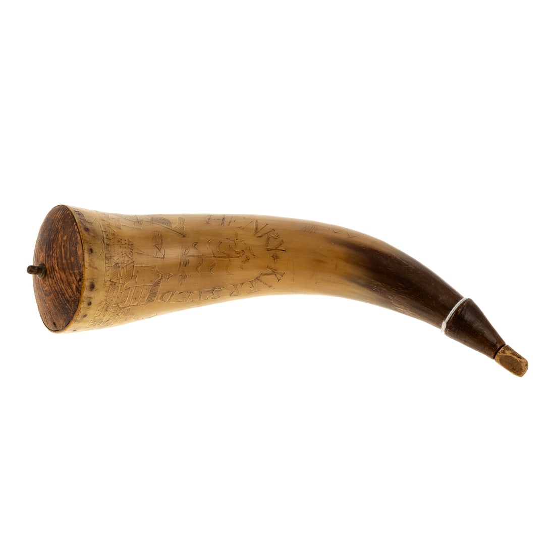 American Maritime Powder Horn, NJ, Rev. War Period (1 of 5)