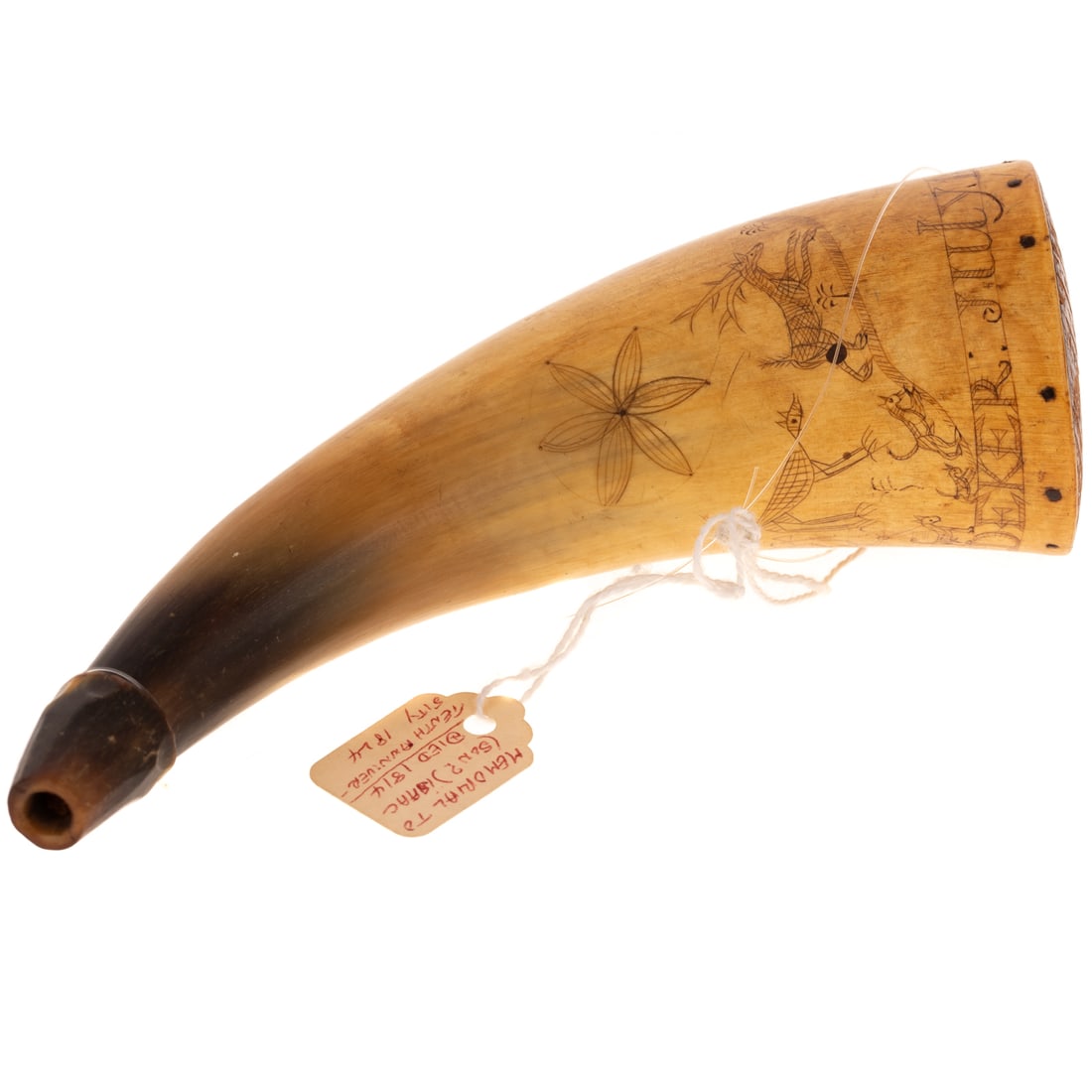 American Engraved Powder Horn, New Jersey (1 of 6)