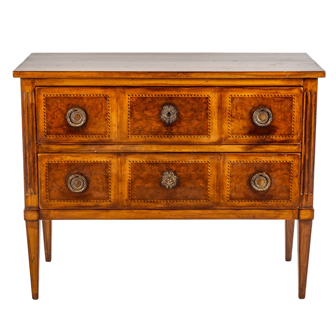 Italian Walnut Inlaid Commode (1 of 4)