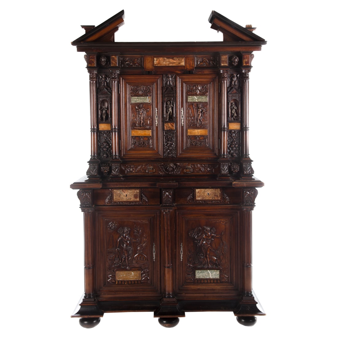 Continental Cabinet with Classical Motifs (1 of 6)