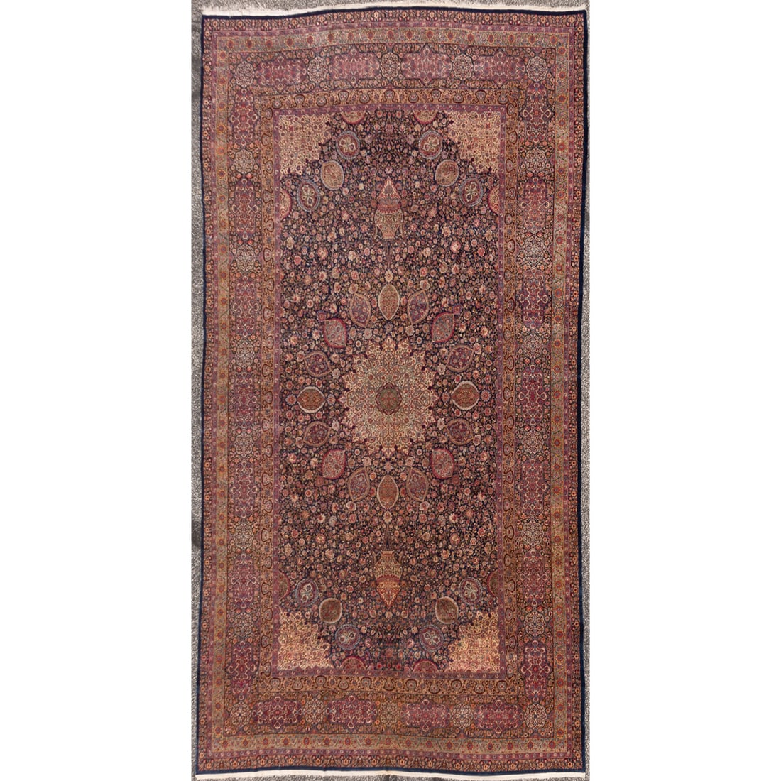 Antique Lavar Kerman Carpet, Persia, 13.10 x 23.5 (1 of 5)
