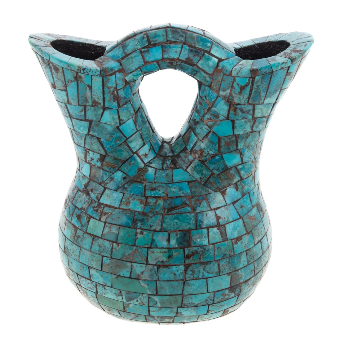 Randy Miller. Turquoise Inlaid Wedding Vase (1 of 4)