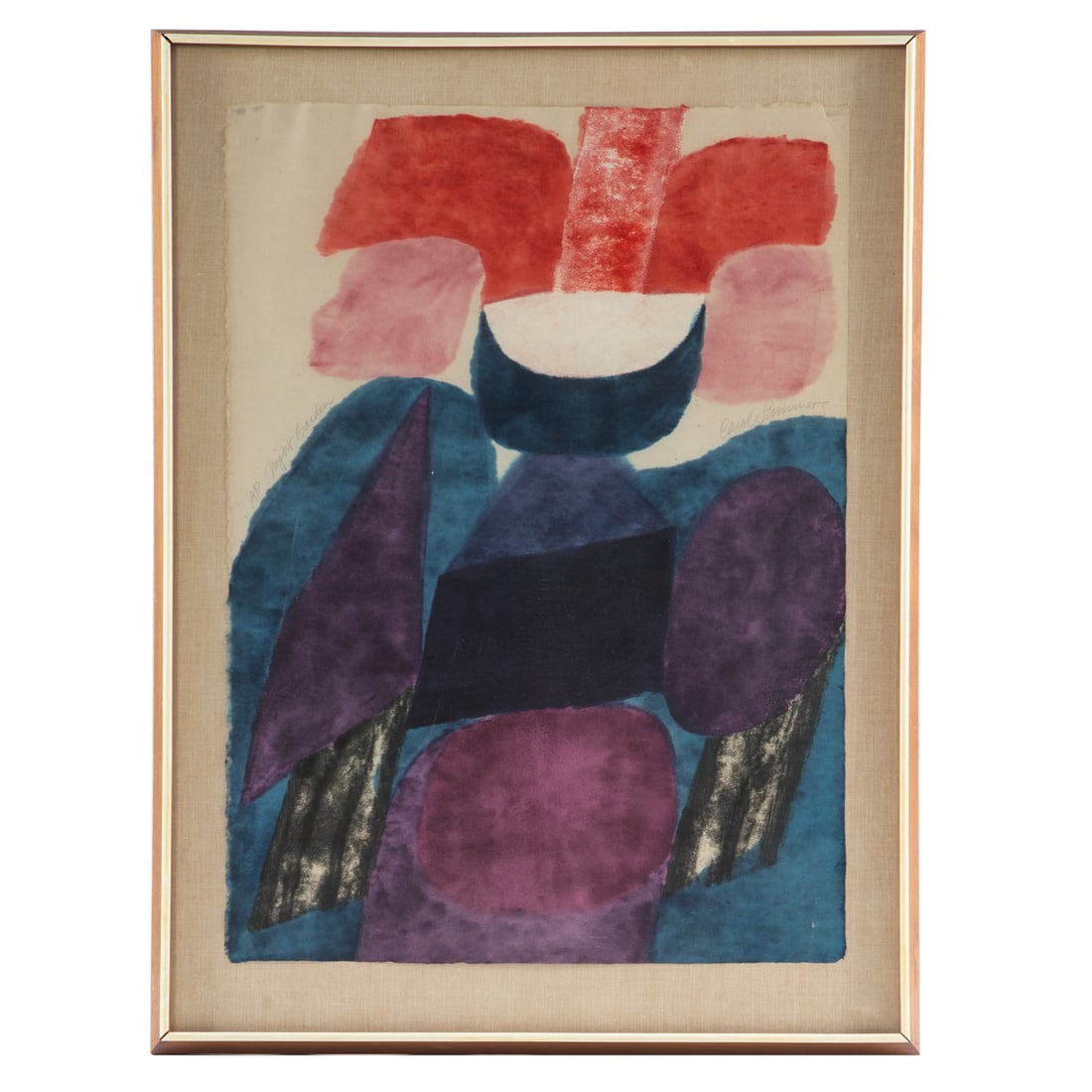 Carol Summers. "Night Garden," woodcut (1 of 4)