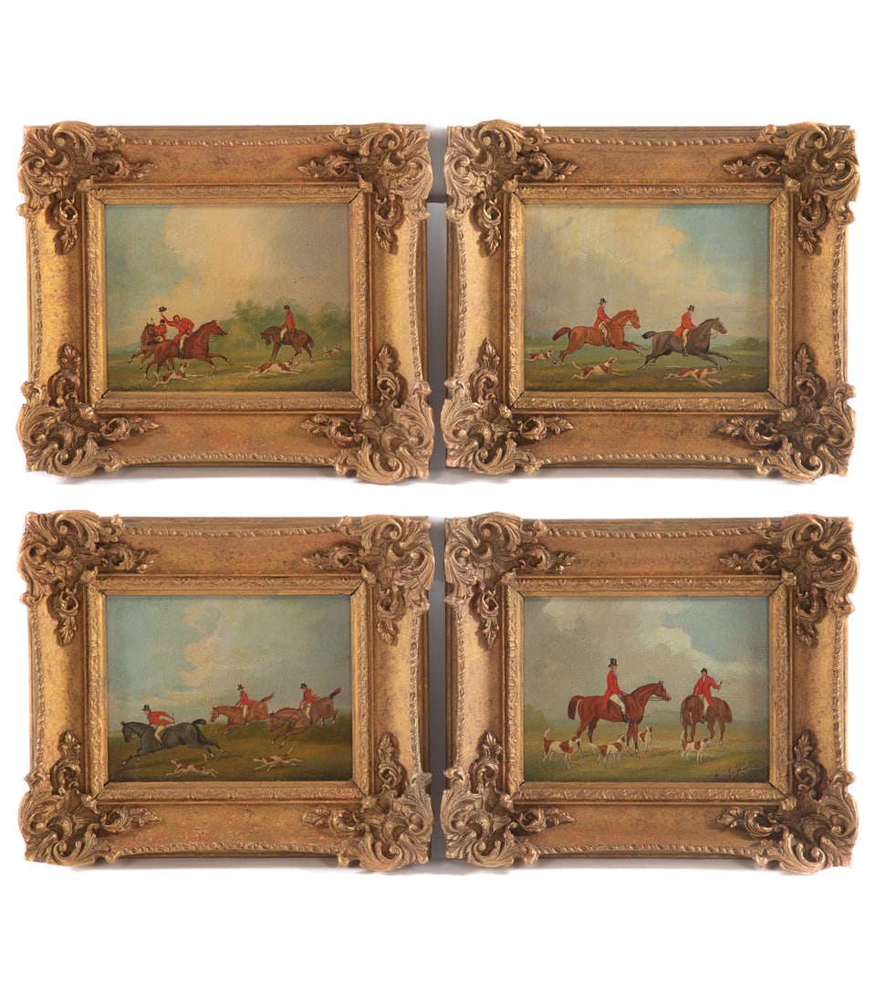 William Rowland. The Fox Hunt, four oils (1 of 11)