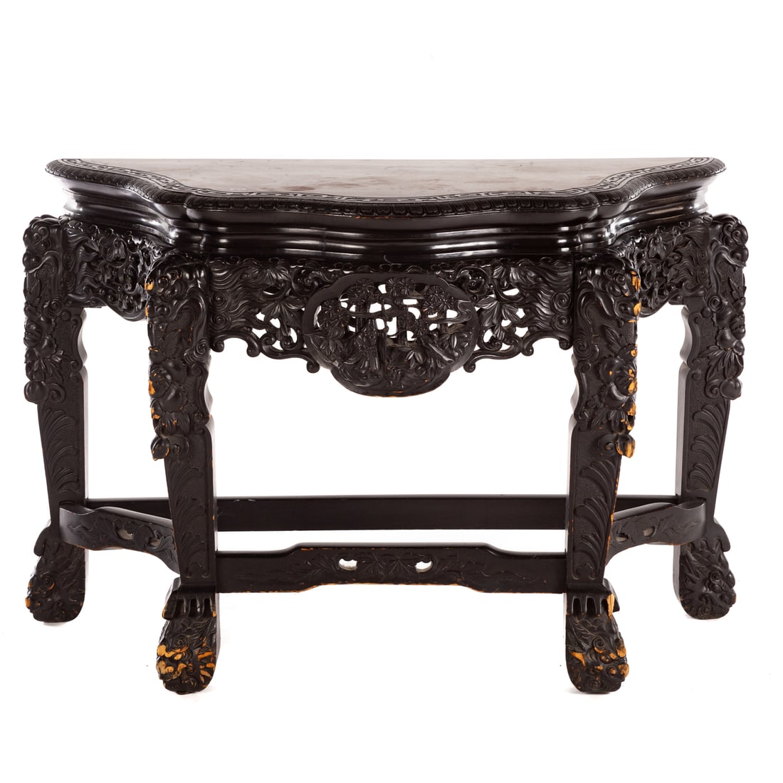 Chinese Carved Wood Console (1 of 4)