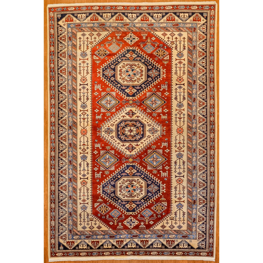 Pak Kazak Rug, Pakistan, 6.4 x 9.8 (1 of 4)