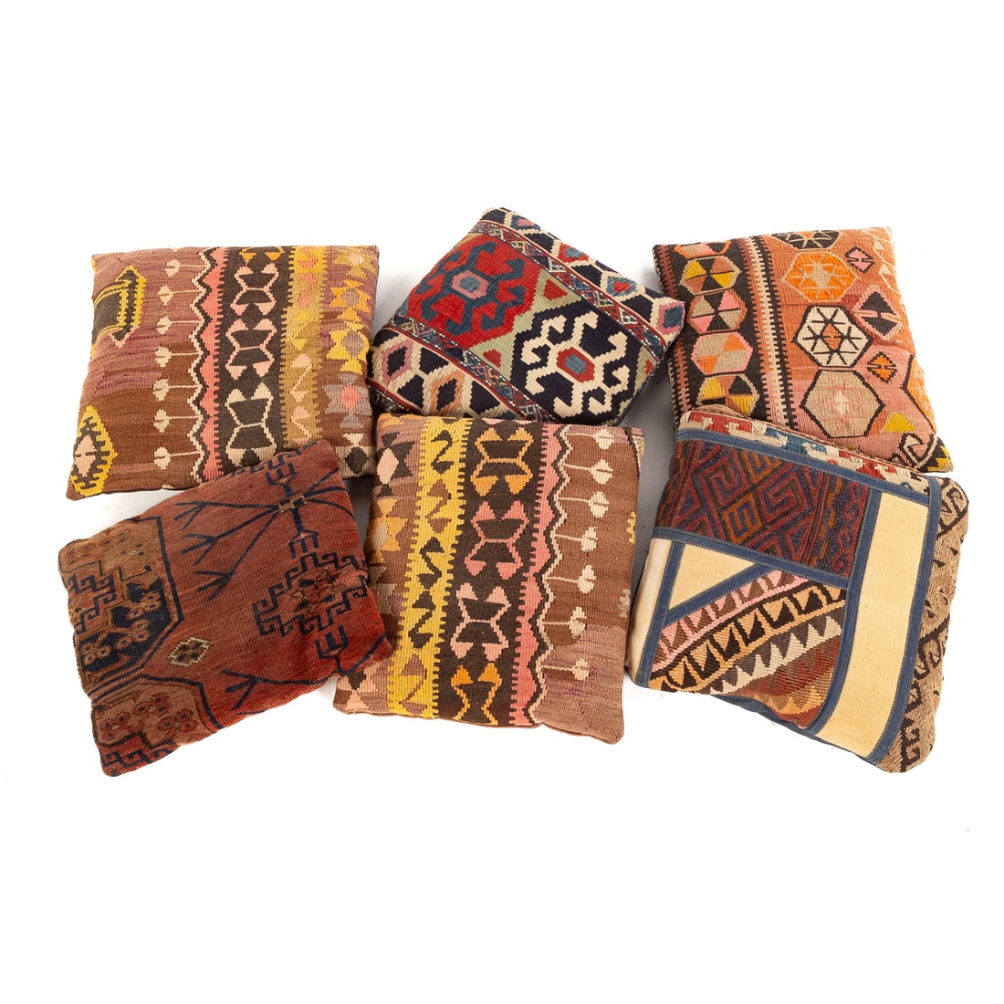 Six Antique Kilim Pillows, Turkey (1 of 4)