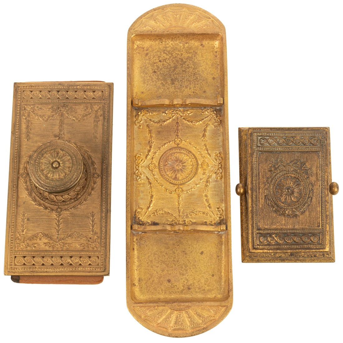 Three Tiffany Gilt Bronze Desk Articles (1 of 6)