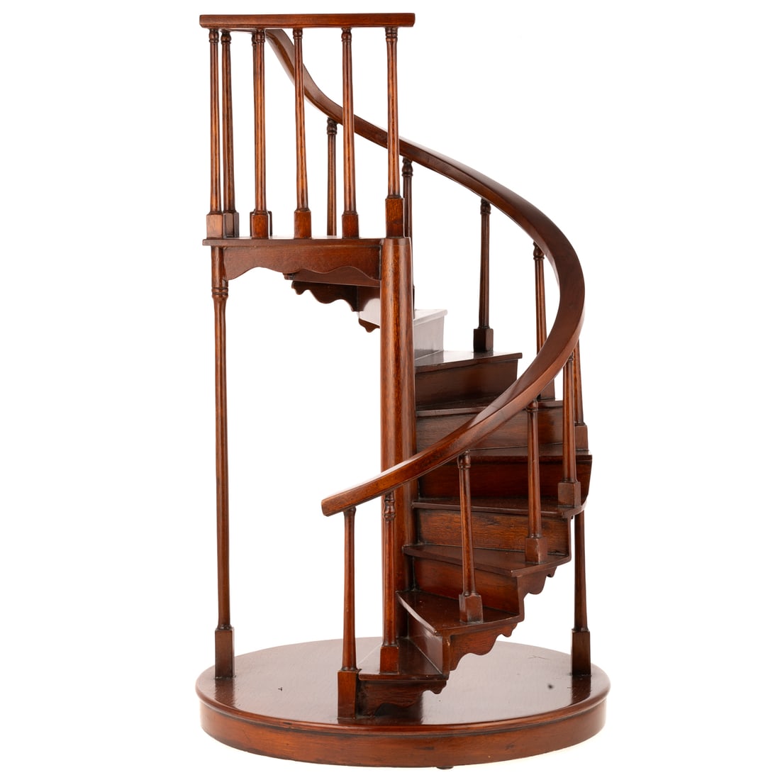 Miniature Mahogany Spiral Staircase Model (1 of 4)