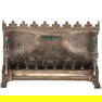 Early Bezalel Silver Hanukah Lamp