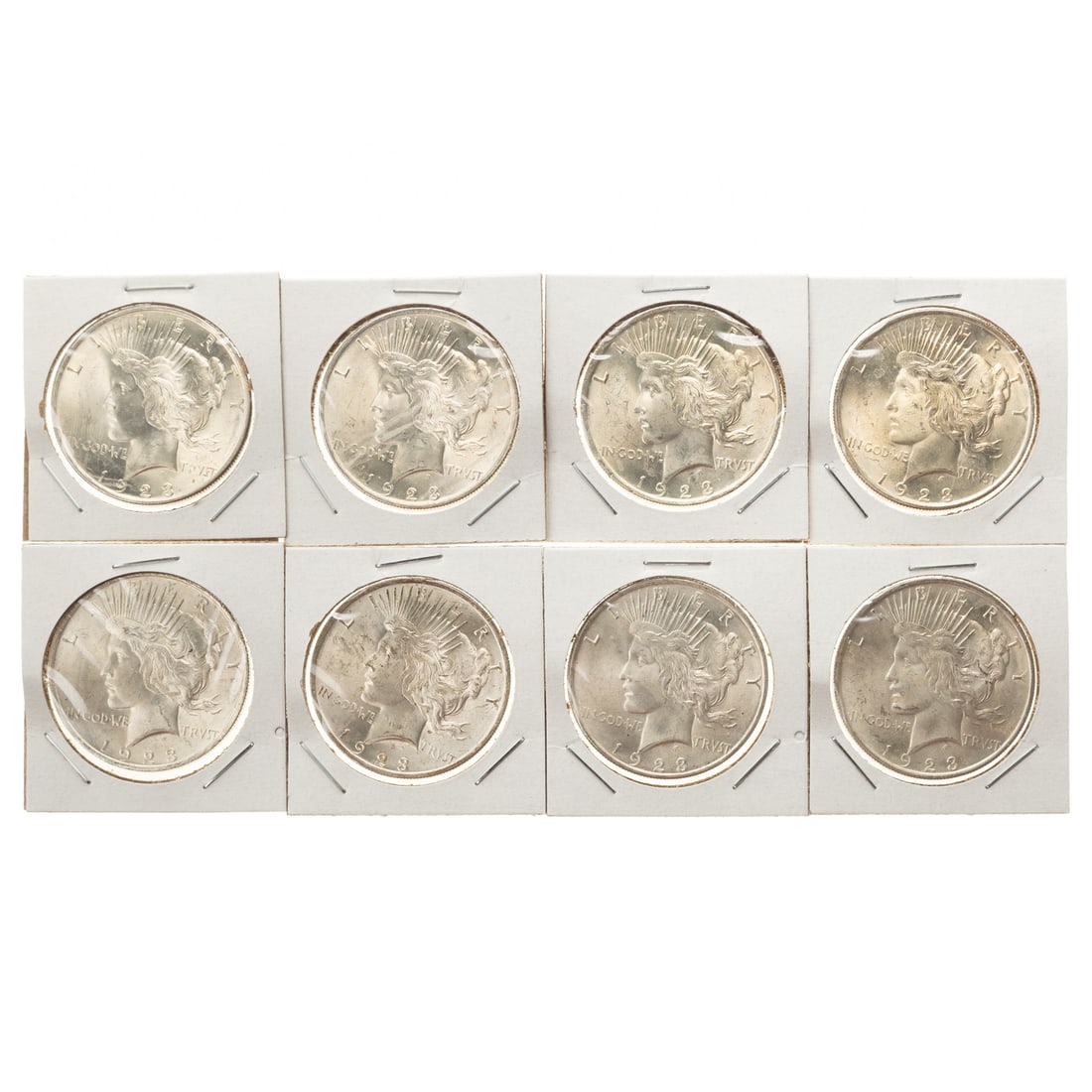 Eight MS61-MS63 1923 Peace Dollars (1 of 2)