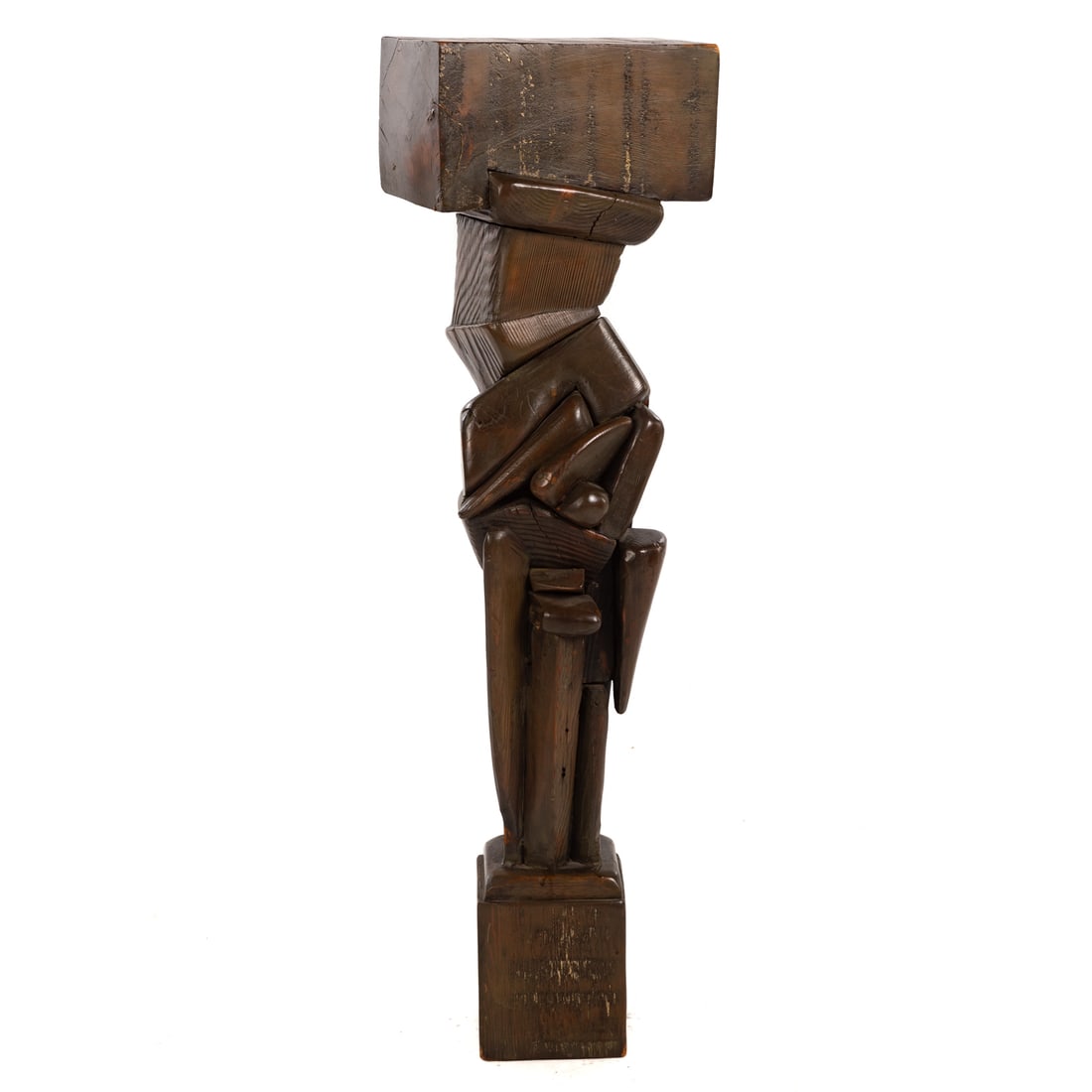 Robert C. Bassler. Caryatid, wood construction (1 of 3)