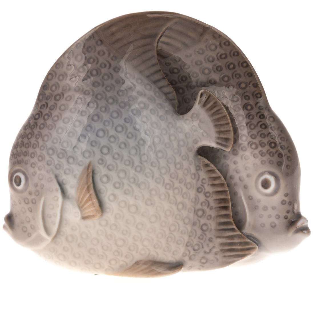 Royal Copenhagen Sunfish: 20th century, #3164,by Platen Hallermundt, 4 1/2 in. H For further reading see "Royal Copenhagen Porcelain" p.171, by Caroline and Nick Pope