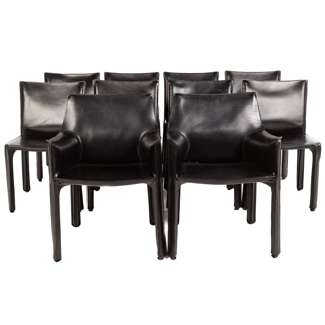 Set of 10 Mario Bellini for Cassina Leather Chairs (1 of 6)