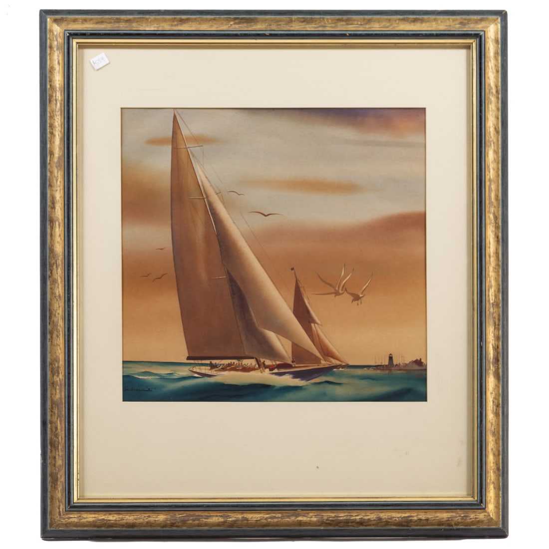 Sandor Bernath. Two Sailboats, watercolor (1 of 5)