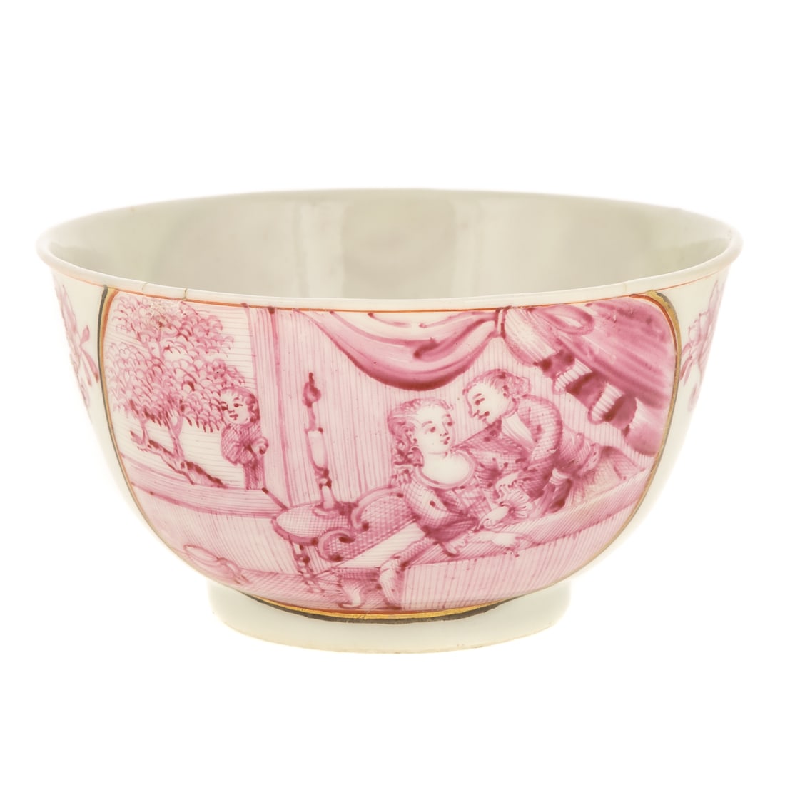 Very Rare European Subject Peeping Tom Bowl (1 of 5)