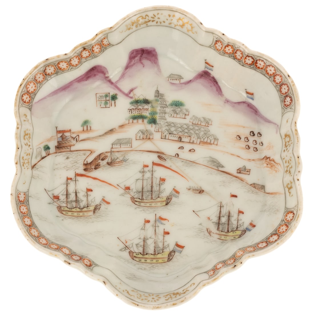 Rare China Trade Table Mountain Teapot Stand (1 of 3)