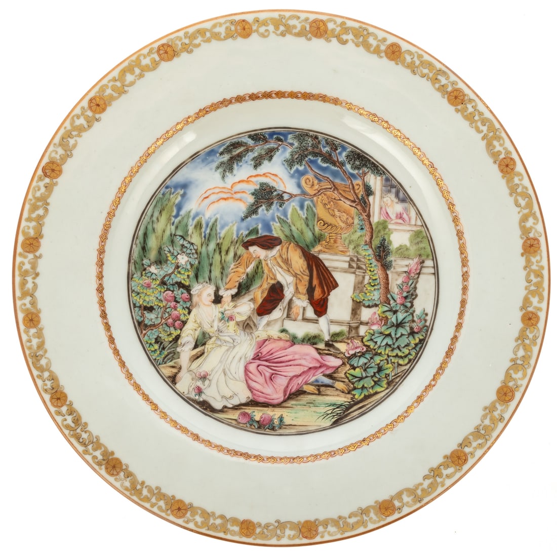 Rare European Subject La Servant Justifiee Plate (1 of 5)