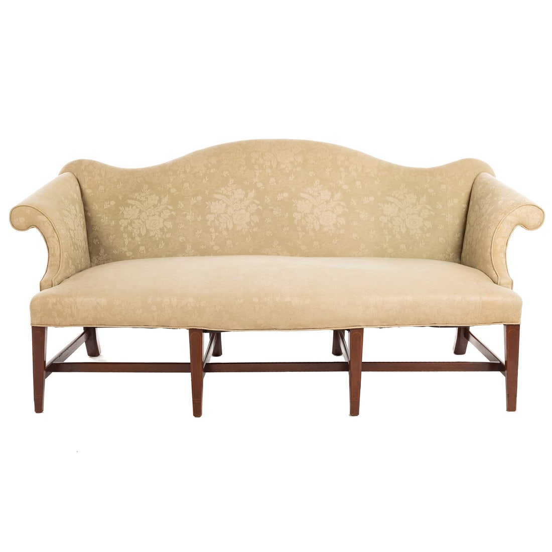 Federal Inlaid Mahogany Camel Back Sofa (1 of 3)
