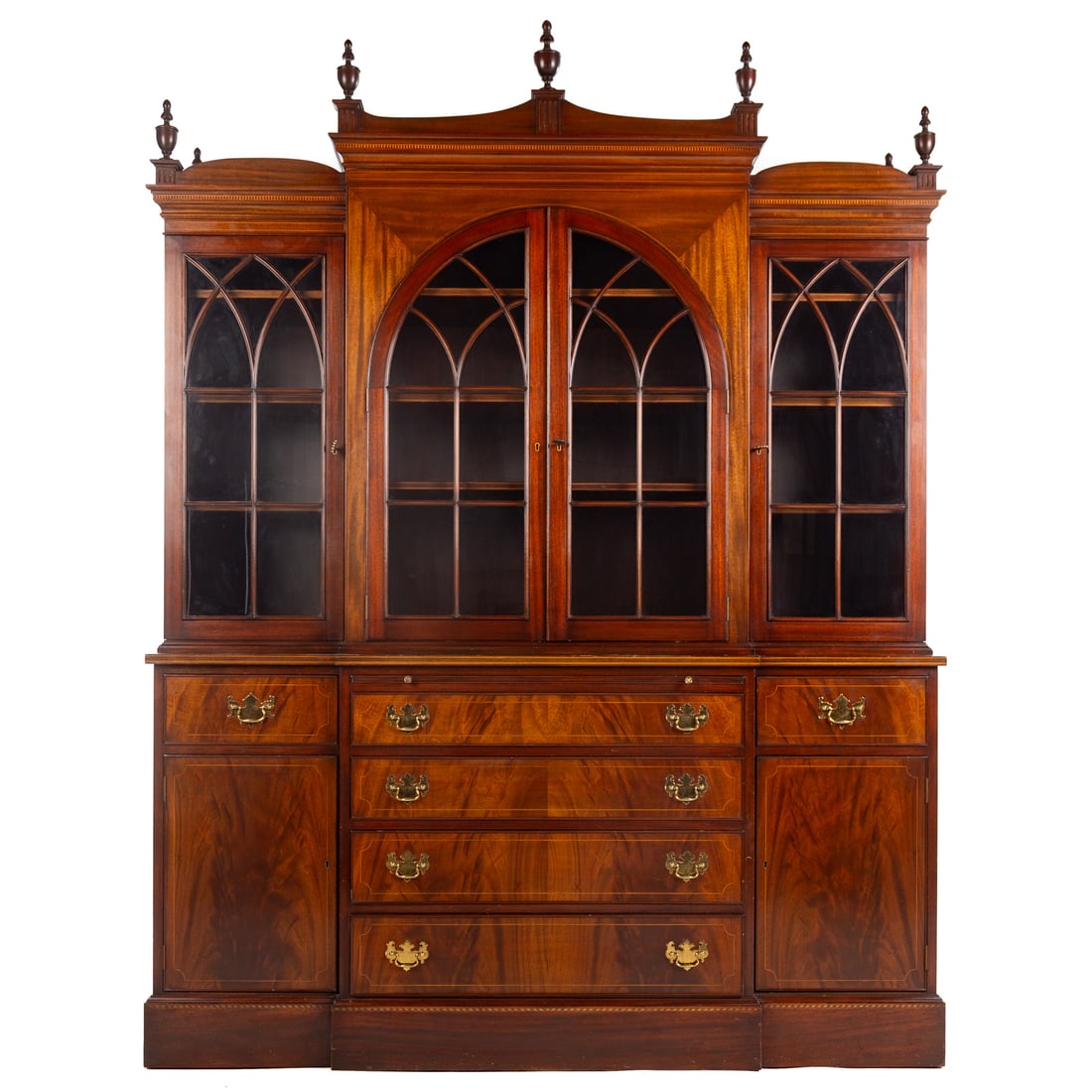Potthast Bros. Inlaid Mahogany Breakfront (1 of 6)
