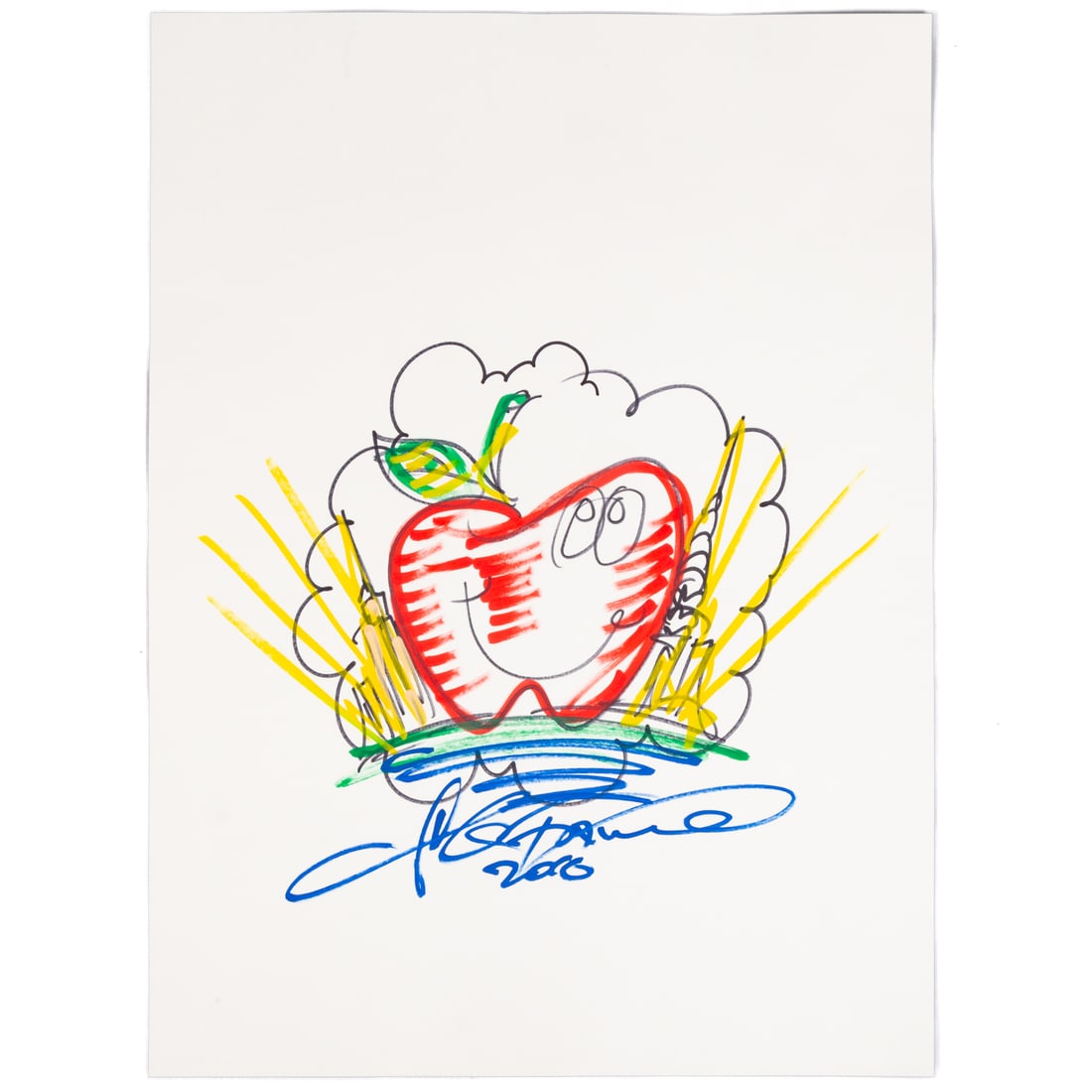 Charles Fazzino. "Big Apple," marker: (American, b.1955) Drawing in marker, signed and dated "Fazzino, 2006" lc, sheet size: 30 x 22 in., unframed