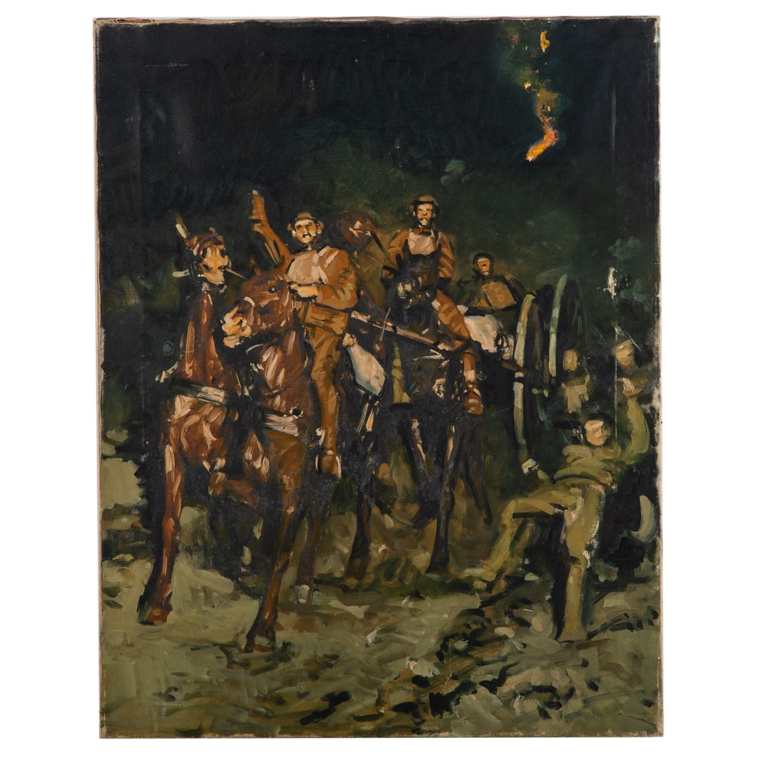 Gilbert Gaul. "Bringing Up the Guns," oil (1 of 3)