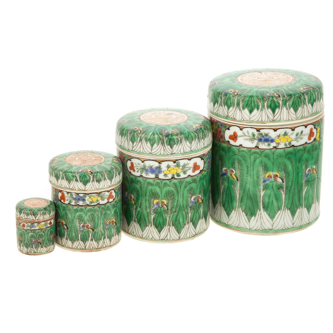 Chinese Export Bok Choy Canister Set (1 of 11)