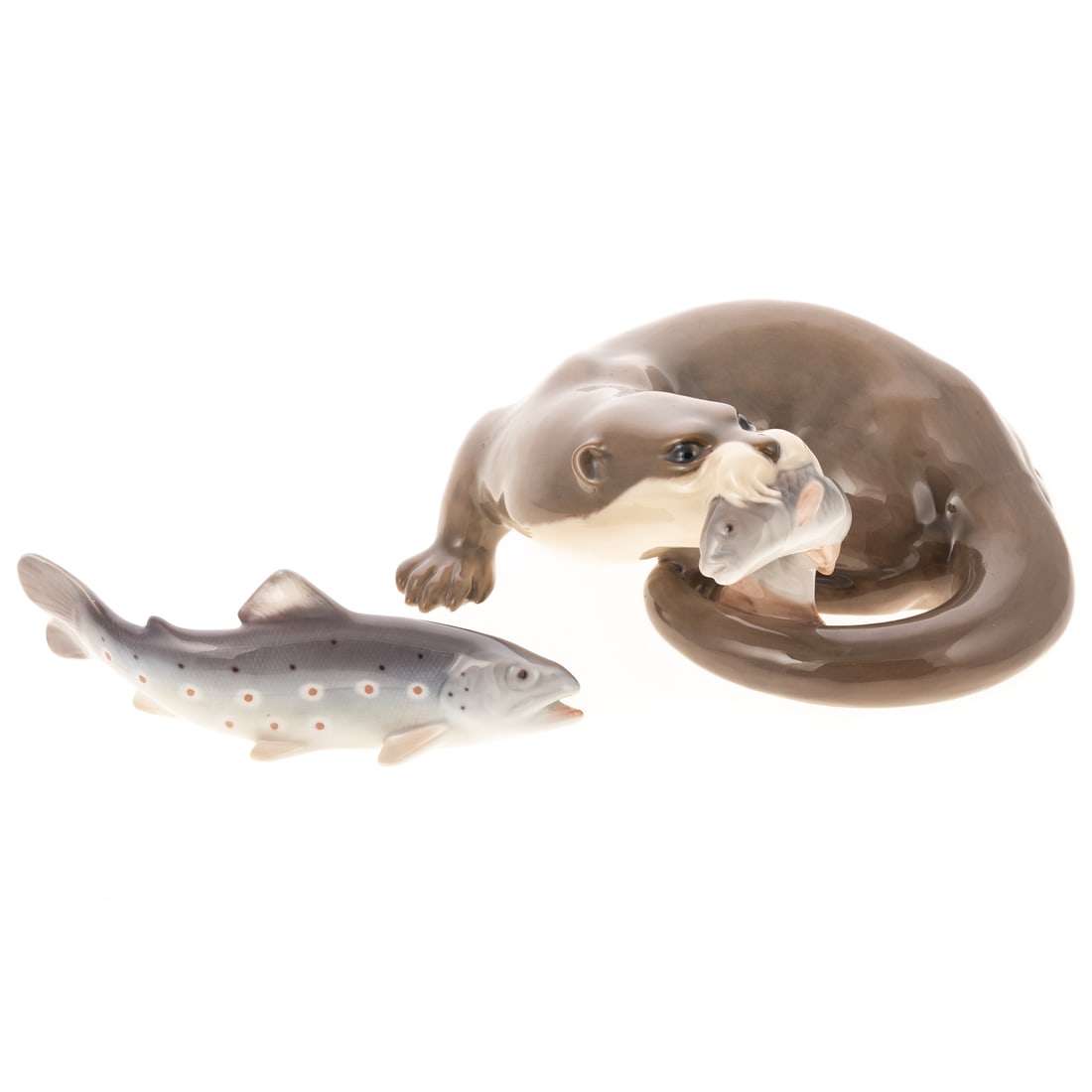 Bing & Grondahl Otter & Royal Copenhagen Trout (1 of 6)