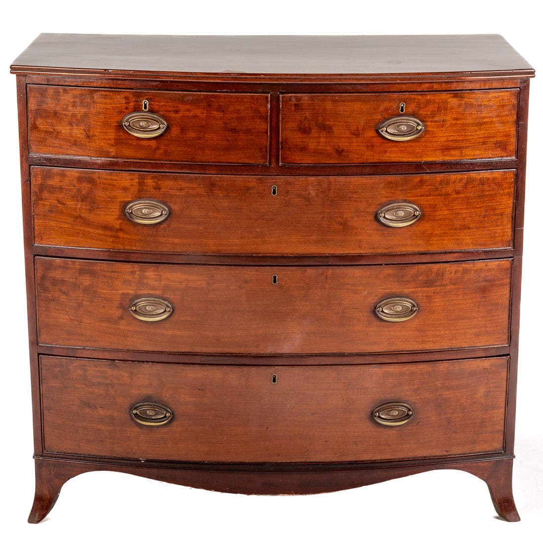 George III Mahogany Bow Front Chest (1 of 5)