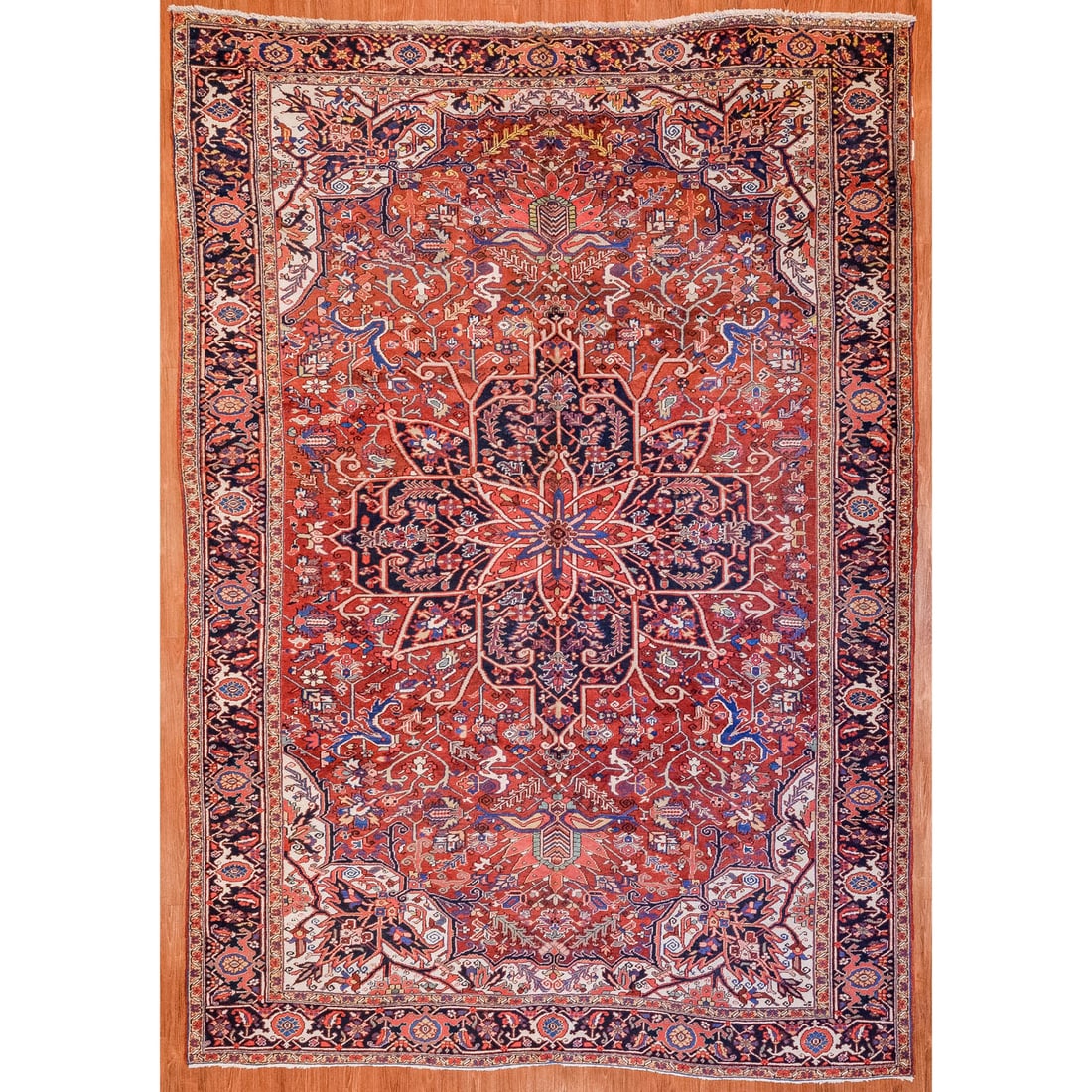 Semi-Antique Heriz Rug, Persia, 8.4 x 11.9: Second quarter, 20th century, hand-knotted, wool pile