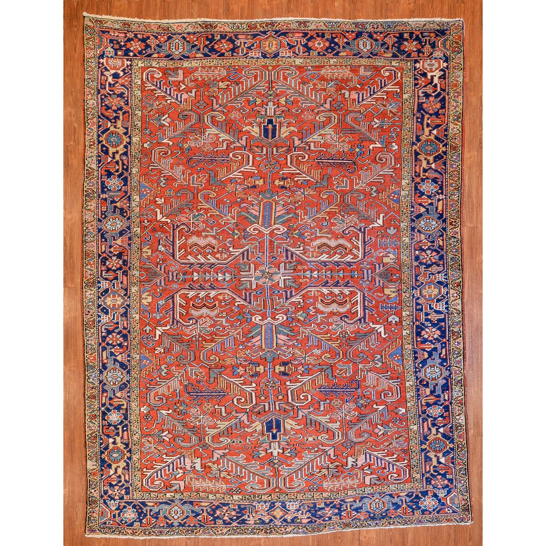 Semi-Antique Heriz Rug, Persia, 8 x 10.10: Second quarter, 20th century, hand-knotted, wool pile