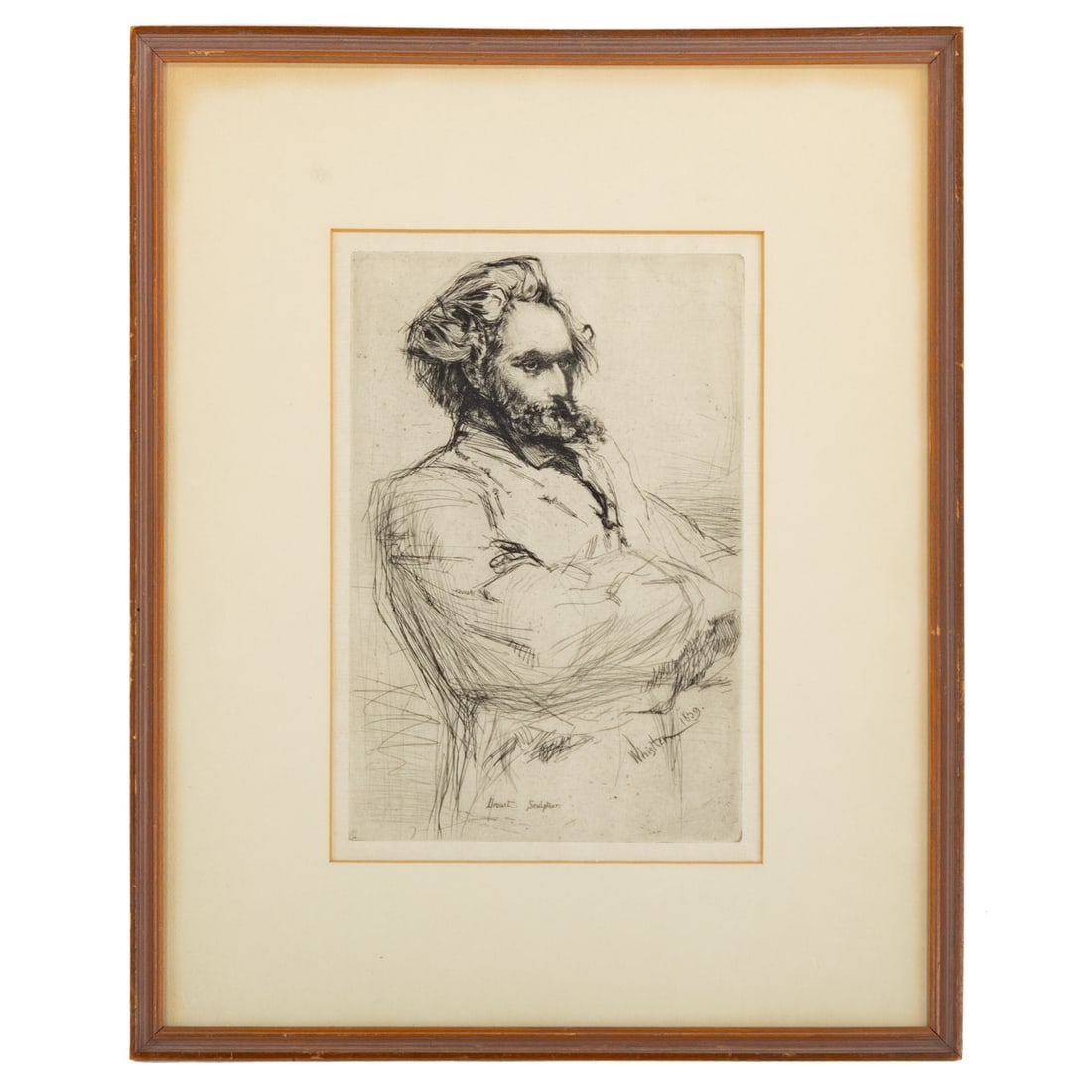 James A.M. Whistler. "Drouet, Sculpteur," etching (1 of 6)