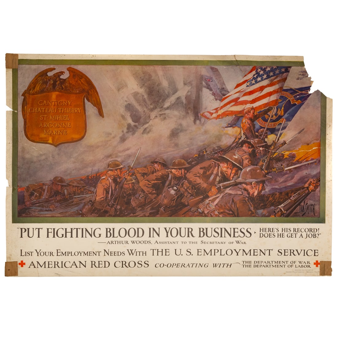 Dan Smith. "Put Fighting Blood in Your Business--Here's His Record! Does He Get a Job?" lithograph (1 of 4)