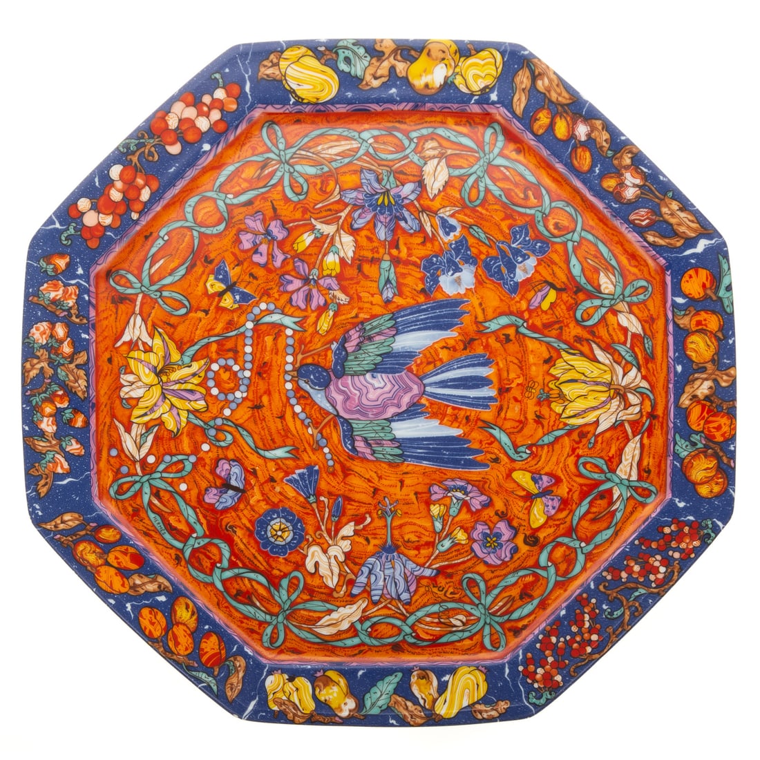 An Hermes Marqueterie Porcelain Serving Platter (1 of 8)