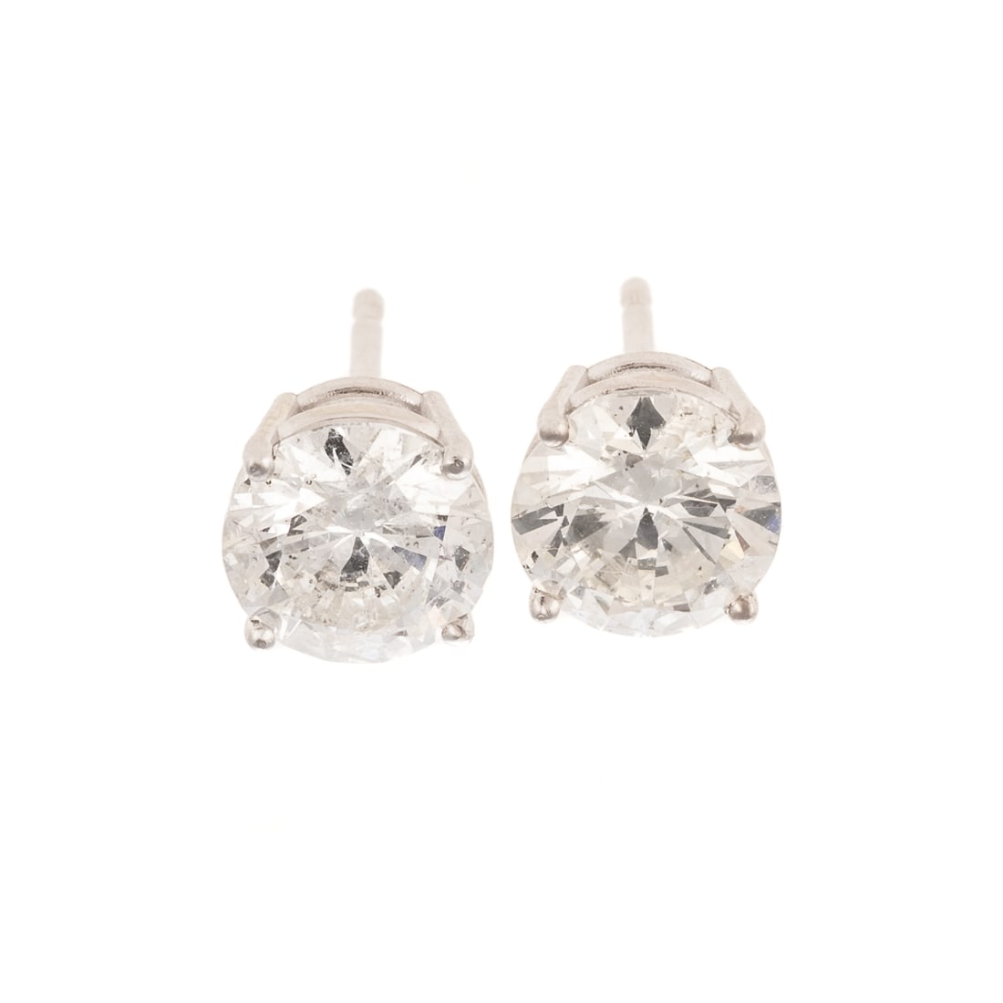 A Pair of 2.00 ctw Diamond Solitaire Studs in 14K (1 of 5)
