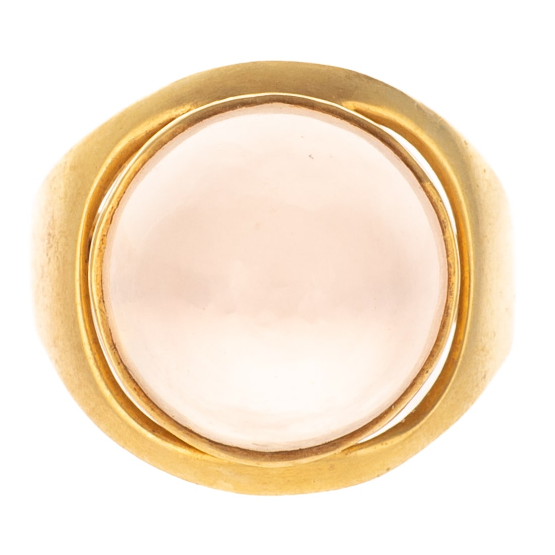 A High Cabochon Rose Quartz Ring in 14K (1 of 6)