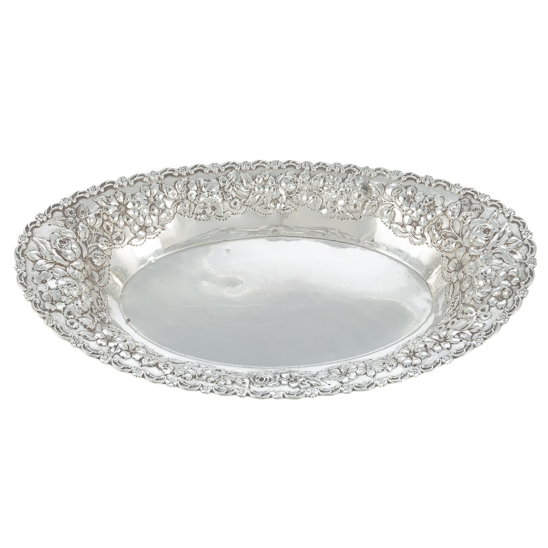 A.G. Schultz & Co. Sterling Repousse Bread Tray (1 of 5)