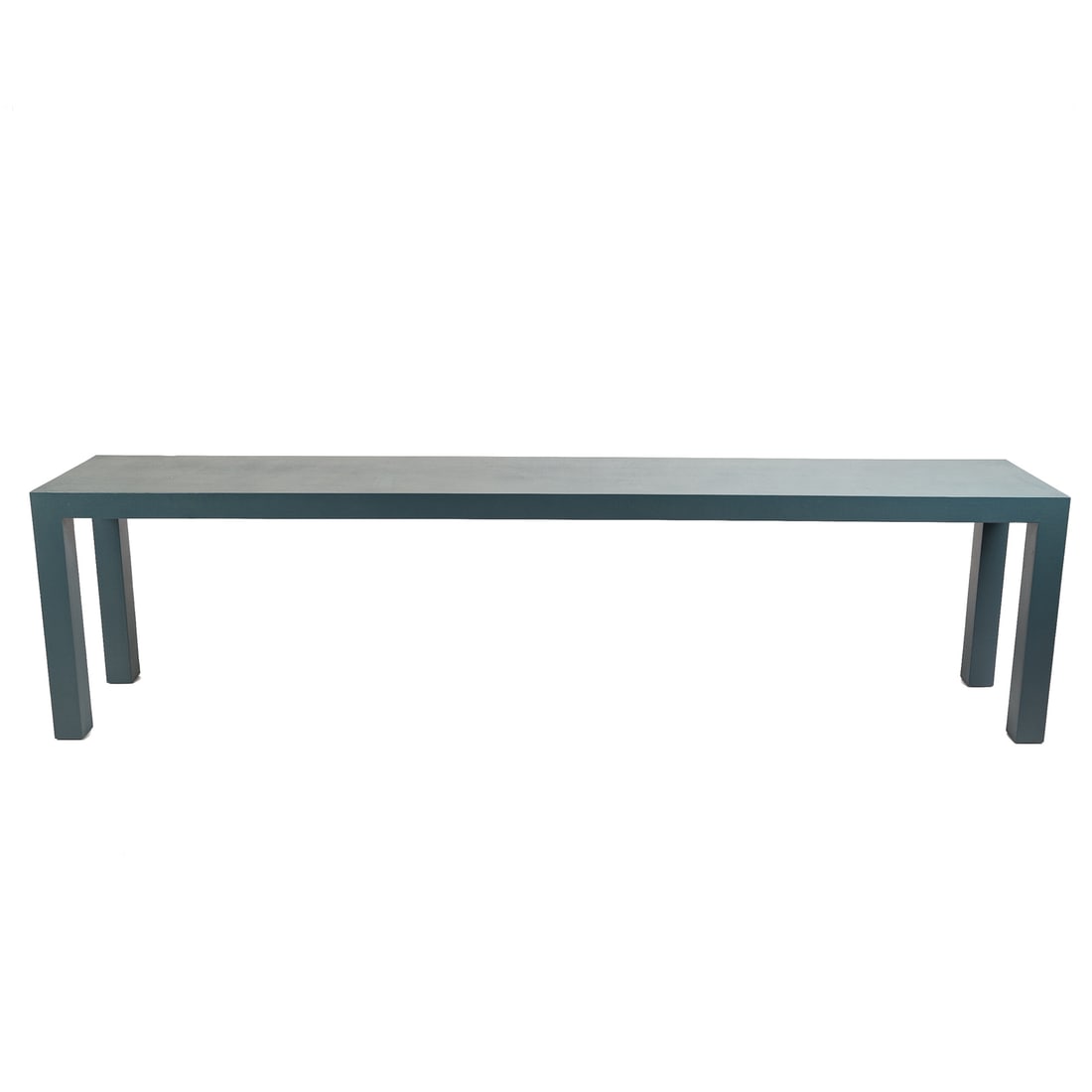 Contemporary Green Painted Fabric Parson's Table (1 of 4)