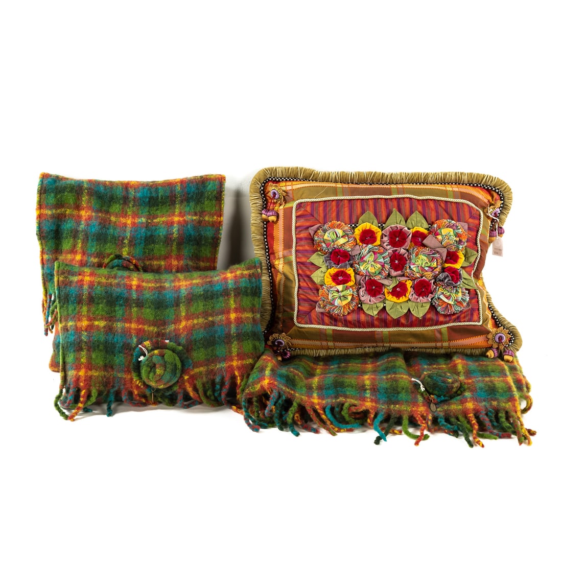 Three MacKenzie-Childs Pillows & a Throw (1 of 3)