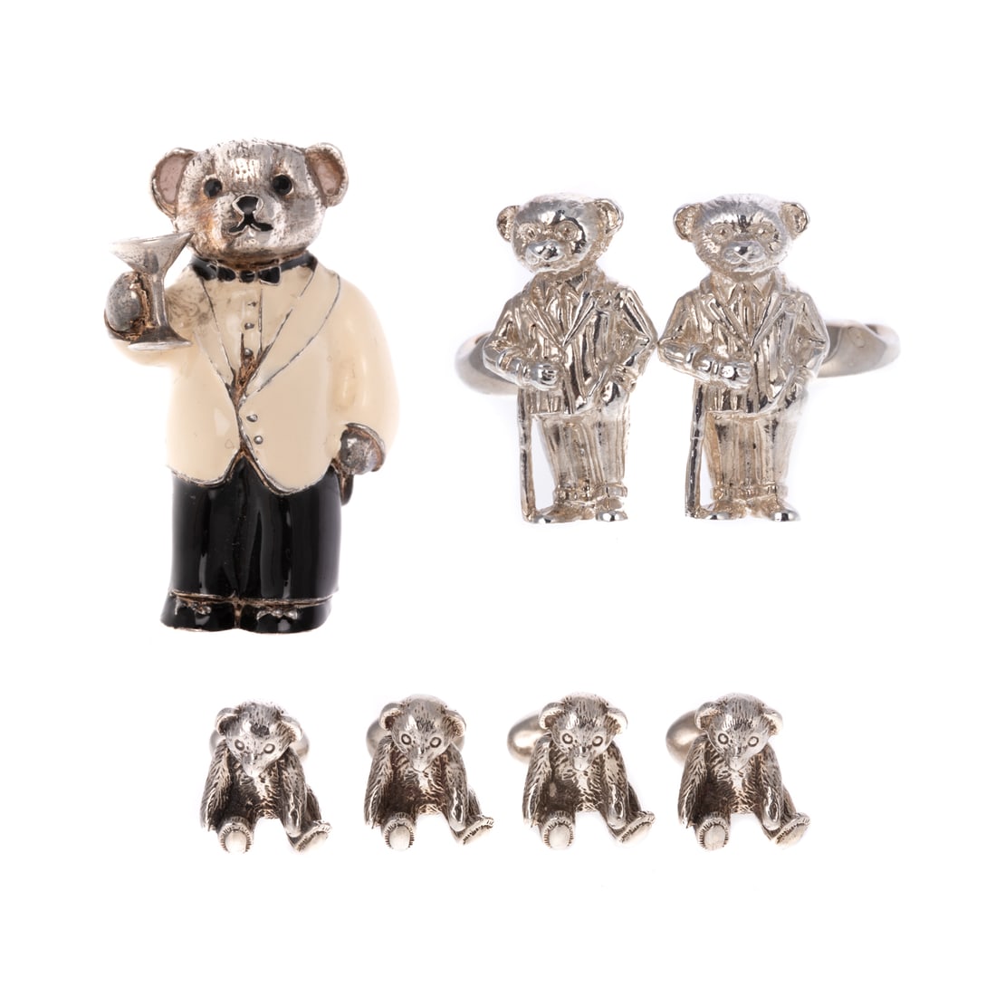 A Collection of Ralph Lauren Polo Bears in Sterling Silver (1 of 10)