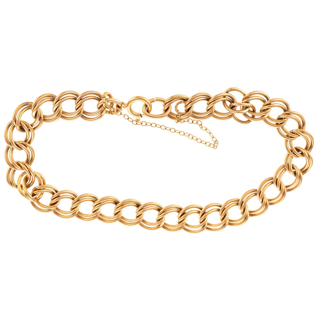 A Double Link Charm Bracelet in 14K (1 of 5)