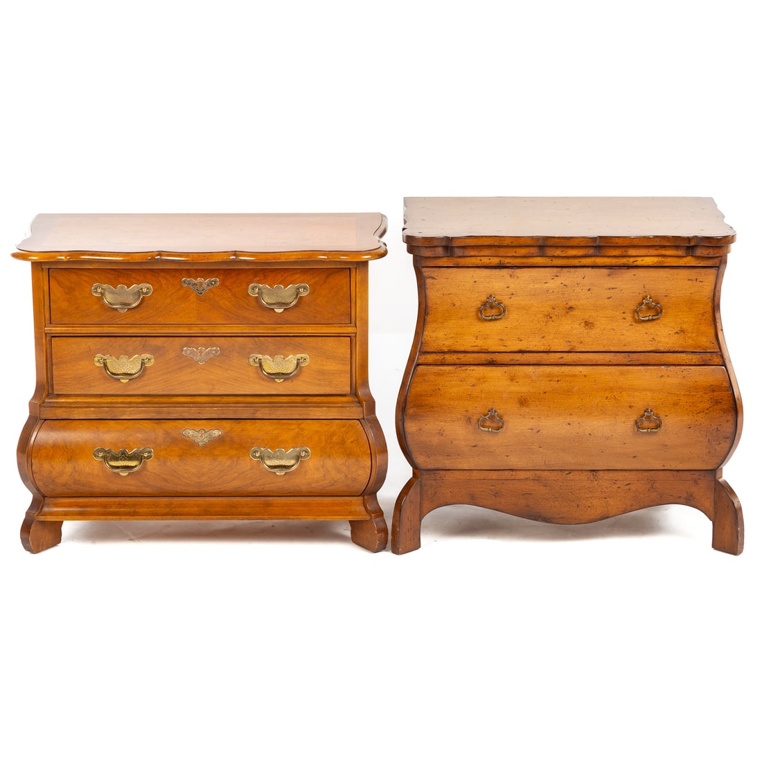Two Bombe Form Bedside Chests (1 of 7)