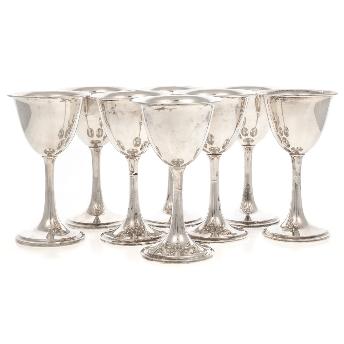 Eight A.M. Soffel Co. Sterling Liquor Glasses (1 of 4)