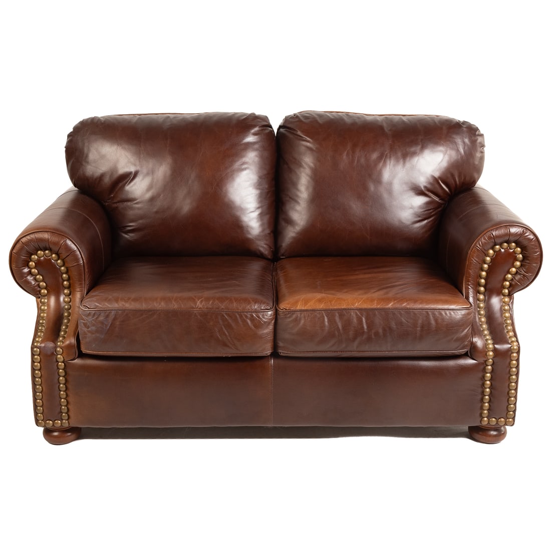 Decor-Rest Leather Four Cushion Loveseat (1 of 8)