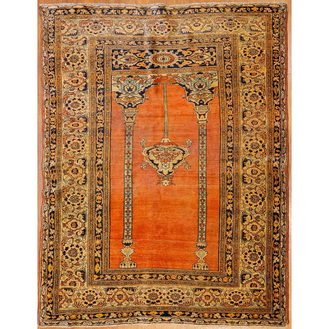 Antique Tabriz Prayer Rug, Persia, 4.2 x 5.5 (1 of 7)