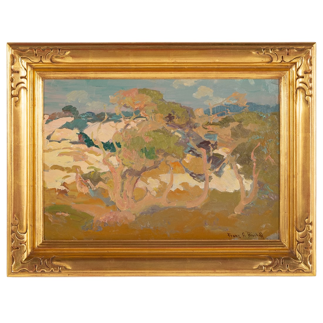 Franz Arthur Bischoff. Coastal Landscape, oil (1 of 4)